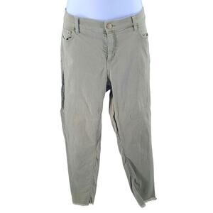 Made and loved Loft women's jeans sage green modern skinny crop Size 30 office